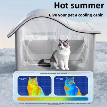 Summer Cooling Pet Cave – Ice House for Cats & Small Dogs