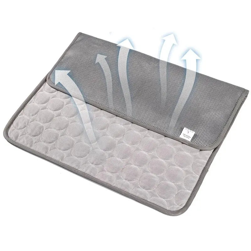 Pet Cooling Mat – Ice Silk Summer Pad for Cats & Dogs